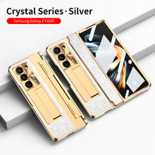 Load image into Gallery viewer, Luxury Crystal Cover Magnetic Bracket Protective Phone Case For Samsung Galaxy Z Fold 3/4/5 With Back Screen Glass - Mycasety Mycasety
