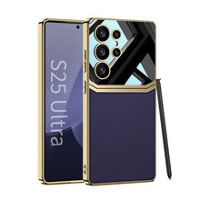 Load image into Gallery viewer, Electroplated Leather Shockproof Phone Case For Galaxy S25 Ultra
