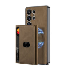 Load image into Gallery viewer, Leather Shockproof Phone Case With Magnetic Card Holder For Galaxy S25 S24 S23 Ultra
