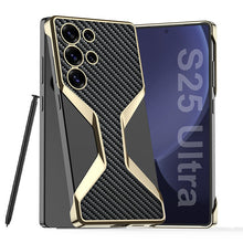 Load image into Gallery viewer, Electroplated Leather Shockproof Phone Case For Galaxy S25 Ultra
