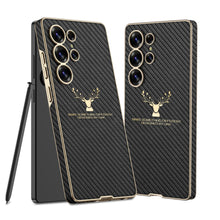 Load image into Gallery viewer, Deer Pattern Leather Shockproof Phone Cover For Galaxy S25 Ultra

