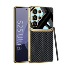 Load image into Gallery viewer, Electroplated Leather Shockproof Phone Case For Galaxy S25 Ultra
