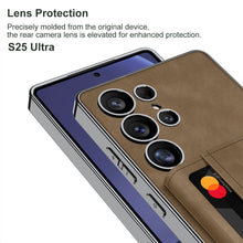 Load image into Gallery viewer, Leather Shockproof Phone Case With Magnetic Card Holder For Galaxy S25 S24 S23 Ultra
