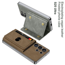 Load image into Gallery viewer, Leather Shockproof Phone Case With Magnetic Card Holder For Galaxy S25 S24 S23 Ultra
