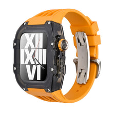 Load image into Gallery viewer, Luxury Metal Case Strap(Fluoro Rubber) For Apple Watch Series 44/45 mm - mycasety2023 Mycasety
