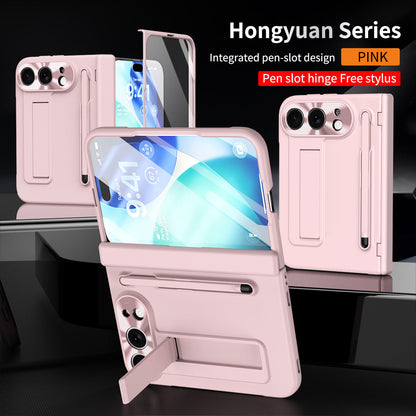 iPhone Duo | Matte Kickstand Case with Stylus Holder & Tempered Glass