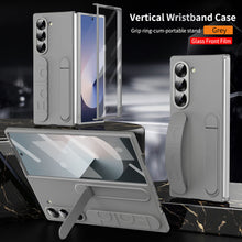 Load image into Gallery viewer, Shockproof Phone Case With Wristband Bracket Back For Galaxy Z Fold 6/5/4 With Screen Glass Protector
