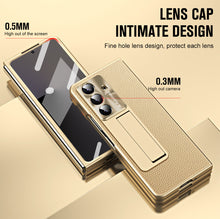 Load image into Gallery viewer, Business Electroplating Leather Phone Case With Screen Film For Galaxy Z Fold 7/6/5/4/3
