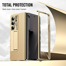 Load image into Gallery viewer, Business Electroplating Leather Phone Case With Screen Film For Galaxy Z Fold 7/6/5/4/3
