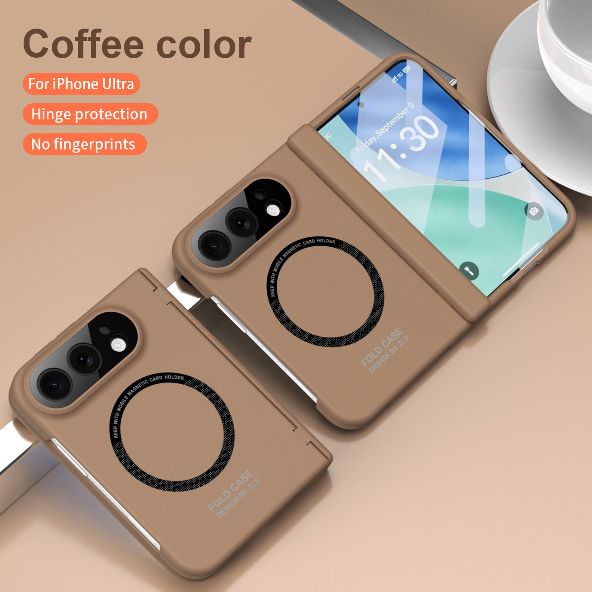 iPhone Duo | Textured Protection Case Built-in Tempered Glass Film & Magnetic Ring & Stylus