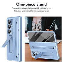 Load image into Gallery viewer, Leather Golden Electroplated Phone Case With Back Screen Glass and Stylus For Galaxy Z Fold8 Wide Ultra

