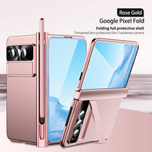 Load image into Gallery viewer, Google Pixel Fold Shell All-inclusive Protection Case With Double Pen Slot Hinge and Front Screen Protector - Mycasety Mycasety
