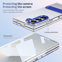 Load image into Gallery viewer, Metal Bracket Clear Shockproof Phone Case With Screen Protector For Galaxy Z Fold 6/5/4
