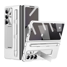 Load image into Gallery viewer, Business Electroplating Leather Phone Case With Screen Film &amp; Stylus For Galaxy Z Fold 7/6/5/4/3
