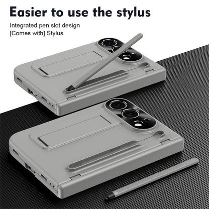 iPhone Duo | Matte Kickstand Case with Stylus Holder & Tempered Glass