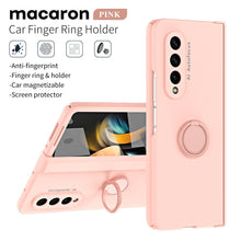 Load image into Gallery viewer, Anti-fall Protective Phone Case With Car Magnetizable Ring Holder And Film For Samsung Galaxy Z Fold5 Fold4 Fold3 - Mycasety Mycasety
