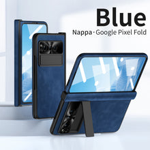 Load image into Gallery viewer, Plain leather Google Pixel Fold Case folding anti-fall hinge all-inclusive protective case - mycasety2023 Mycasety
