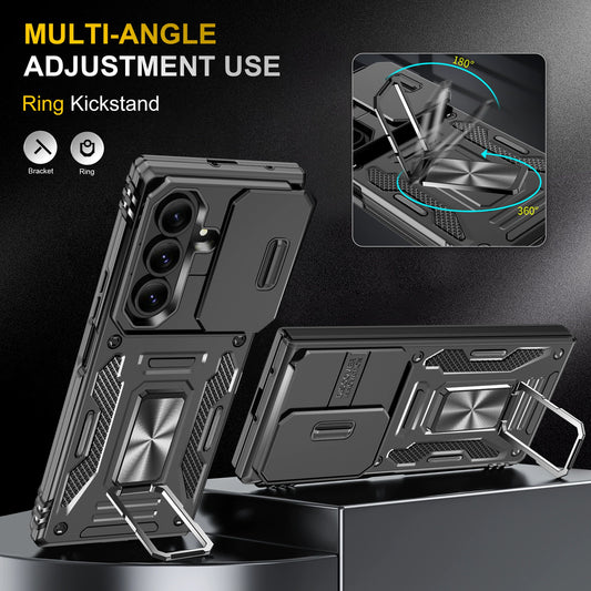 Mecha-Style Phone Case With Sliding Camera Cover For Galaxy Z Fold 7/6/5
