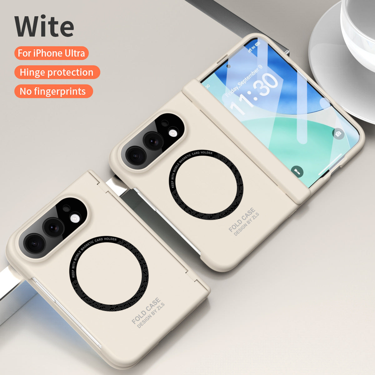 iPhone Duo | Textured Protection Case Built-in Tempered Glass Film & Magnetic Ring & Stylus