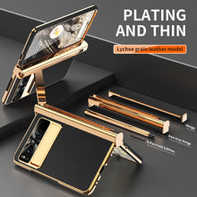 Load image into Gallery viewer, Ultra-Thin Leather Google Pixel Fold shell anti-fall all-inclusive Case double pen slot hinge With Stylus - mycasety2023 Mycasety
