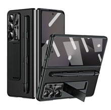 Load image into Gallery viewer, Business Electroplating Leather Phone Case With Screen Film &amp; Stylus For Galaxy Z Fold 7/6/5/4/3
