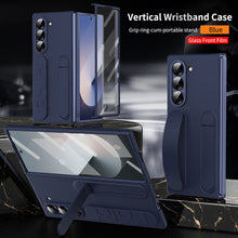 Load image into Gallery viewer, Shockproof Phone Case With Wristband Bracket Back For Galaxy Z Fold 6/5/4 With Screen Glass Protector
