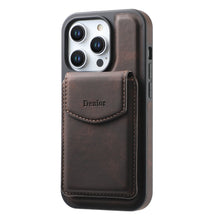 Load image into Gallery viewer, Magnetic Metal Bracket Leather Shockproof iPhone Case With Card Holder
