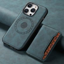 Load image into Gallery viewer, Magnetic Card Holder Leather Shockproof iPhone Case
