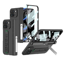 Load image into Gallery viewer, Magnetic Folding All-inclusive Leather Wristband Case With Tempered Film For Google Pixel 9 Pro Fold With Damped Folding Bracket
