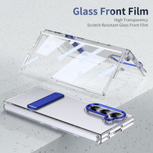Load image into Gallery viewer, Metal Bracket Clear Shockproof Phone Case With Screen Protector For Galaxy Z Fold 6/5/4
