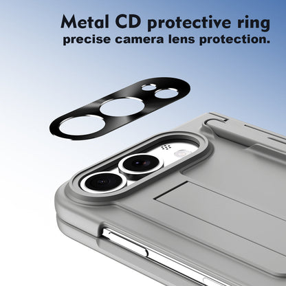iPhone Duo | Matte Kickstand Case with Stylus Holder & Tempered Glass