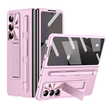 Load image into Gallery viewer, Business Electroplating Leather Phone Case With Screen Film &amp; Stylus For Galaxy Z Fold 7/6/5/4/3
