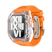 Load image into Gallery viewer, Luxury Metal Case Strap(Fluoro Rubber) For Apple Watch Series 44/45 mm - mycasety2023 Mycasety
