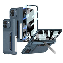 Load image into Gallery viewer, Magnetic Folding All-inclusive Leather Case With Tempered Film For Google Pixel 9 Pro Fold With Damped Folding Bracket &amp; Card Holder
