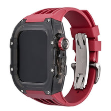Load image into Gallery viewer, Luxury Metal Case Strap(Fluoro Rubber) For Apple Watch Series 44/45 mm - mycasety2023 Mycasety
