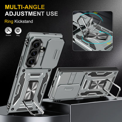 Mecha-Style Phone Case With Sliding Camera Cover For Galaxy Z Fold 7/6/5