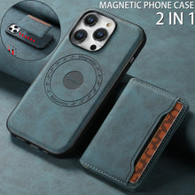 Load image into Gallery viewer, Magnetic Card Holder Leather Shockproof iPhone Case
