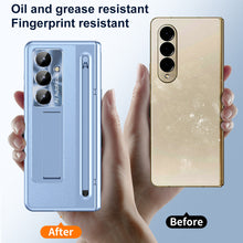 Load image into Gallery viewer, Leather Golden Electroplated Phone Case With Back Screen Glass and Stylus For Galaxy Z Fold8 Wide Ultra
