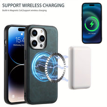 Load image into Gallery viewer, Magnetic Card Holder Leather Shockproof iPhone Case
