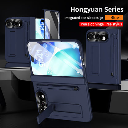 iPhone Duo | Matte Kickstand Case with Stylus Holder & Tempered Glass