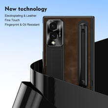 Load image into Gallery viewer, Jazz Retro Style Protective Leather Phone Case For Galaxy Fold8 Wide Ultra With Built-in Tempered Glass Film &amp; Pen-slot &amp; Stylus
