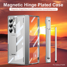 Load image into Gallery viewer, Magnetic Hinge Plating Case For Galaxy Z Fold 7/6/5/4/3 With Double Hinge Protector

