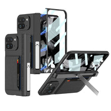 Load image into Gallery viewer, Magnetic Folding All-inclusive Leather Case With Tempered Film For Google Pixel 9 Pro Fold With Damped Folding Bracket &amp; Card Holder
