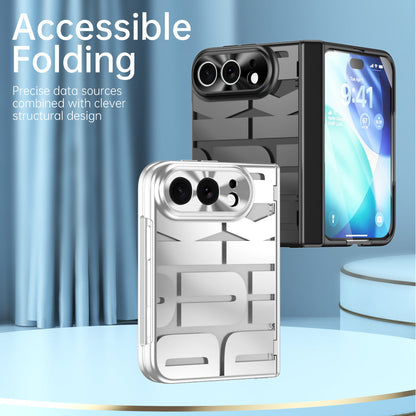 iPhone Duo | Raised-Lettering Case with Hinge Protection & Tempered Glass