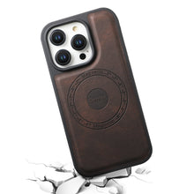 Load image into Gallery viewer, Magnetic Retro Style Leather Shockproof iPhone Case
