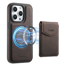 Load image into Gallery viewer, Magnetic Metal Bracket Leather Shockproof iPhone Case With Card Holder
