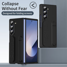 Load image into Gallery viewer, Shockproof Phone Case With Wristband Bracket Back For Galaxy Z Fold 6/5/4 With Screen Glass Protector
