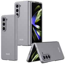 Load image into Gallery viewer, Electroplated Slim Samsung Galaxy Z Fold 5 Case with Front Screen Tempered Glass Protector - Mycasety Mycasety
