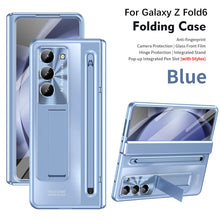 Load image into Gallery viewer, Armor Electroplated Anti-fall Protective Phone Case With Pen Tray Shell and Film For Galaxy Z Fold6 Fold5 Fold4
