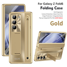 Load image into Gallery viewer, Armor Electroplated Anti-fall Protective Phone Case With Pen Tray Shell and Film For Galaxy Z Fold6 Fold5 Fold4

